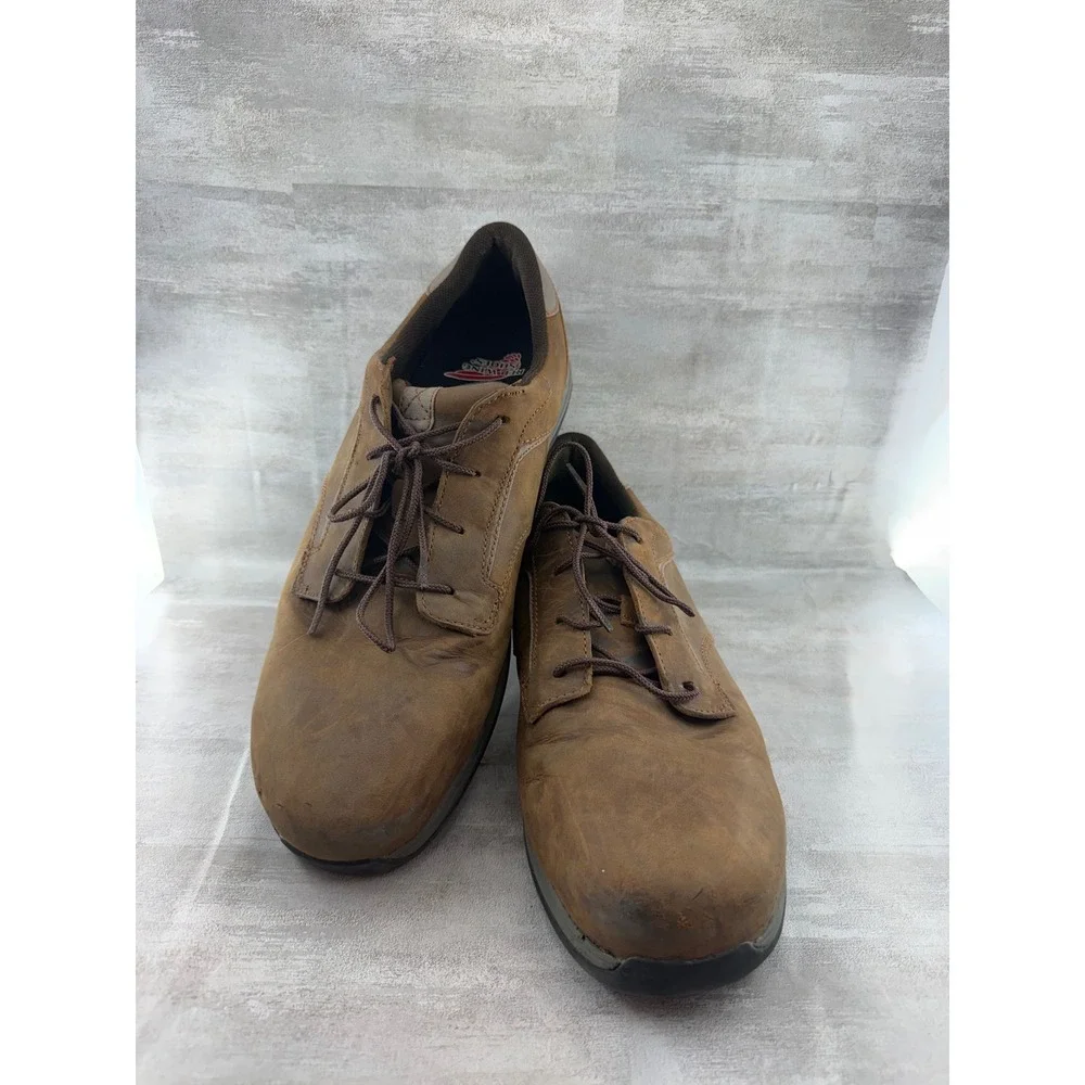 Red Wing Shoes 6708 Men Brown Leather SD Oil Slip Resistant Work Oxford Size 15D